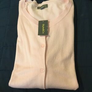 NWT Pink Button Cardigan Sweater